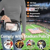 Odobreni ventilatni stadion - Fanny za žene Muškarac Slatka struka jasna torba prozirna torba za sportove,