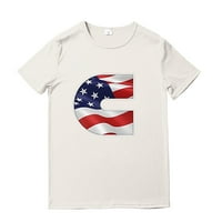 Muški majica Američka zastava Dan nezavisnosti Ispis Okrugli vrat Slobodne majice kratkih rukava