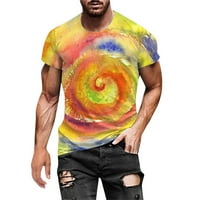 Muške ljetne majice plus veličina modnih poklona Tees za dječake Ugodno casual 3D digitalni ispis Pulover