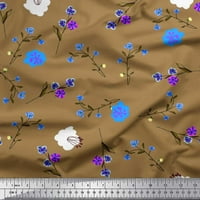 Soimoi Green Pamuk poplin tkanina odlazi i cvjetne umjetničke tkanine otisci sa dvorištem širom