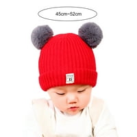 Jiaroswwei Baby Beanie Hat Solid Color Pleteni dječaci Djevojke Obično tkati plišanu kapu za plišanje