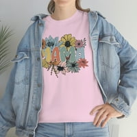 Porodično majica LLC Retro cvjetna mama, majica majki, košulja za mamu, dan majke, majica, majica, ženska