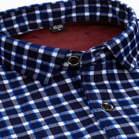 Paille muškarci vrhovi rever vrat Flannel majice dolje za bluzu s jednim grudima za odmor tunika košulje