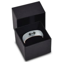 Volfram Polivanje utezi za dizanje Težina prstena Muškarci Ženski Udobnost FIT 18K Rose Gold Dome Brušeno