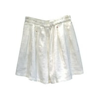 Snoarin plus kratke hlače za žene ljetne pamučne posteljine elastične struke Štetne širine kratke hlače