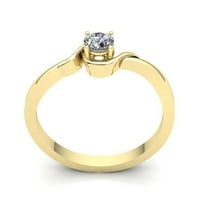 0.2carat Round Cut Diamond Dame Bridal Solitaire Golvers Angažovanje prstenasto 14k ruža, bijela ili