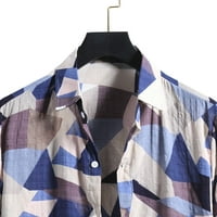 Hanas moda casual majica Muška modna pamučna posteljina Ispis bluza s kratkim rukavima
