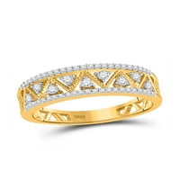 10k žuto zlatni dijamant zigzag band prsten cttw