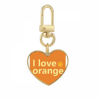 Ljubavna voća Narančasta Art Deco modni zlatni srčani taster Metalni držač za ključeve