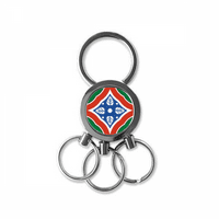 Talavera Style uzorak ukrasni od nehrđajućih čelika metalni lanac prstena za ključeve za ključeve za