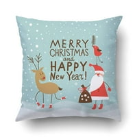 Xmas pozdrav Božićna i novogodišnja karata jastučna futrola Cover Cover CASS jastuk