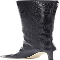 Stidljiva ženska koljena High Boots Stiletto potpetica napeta prstom u sredinu Calf Boot Casual haljina