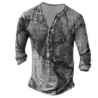 Muške majice Ležerne prilike moda Pričvrstite 3D digitalni tisak majica s dugim rukavima