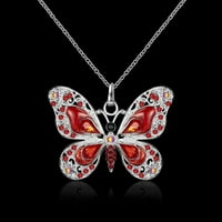 Duhgbne Fashion lično vintage višebojna leptir ogrlica za žene nakit pokloni