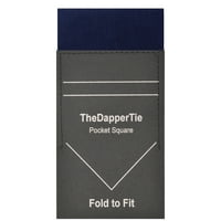 Thedappertie - Muška mornarica pamučna ravna preklopljena džepna kvadrat na kartici