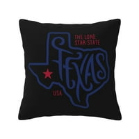 Texas Lone Star State Backice Jastuk za bacanje kućnih dekora ugodne prekrivače jastuka za krevet na