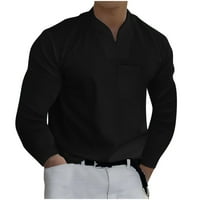 Muška majica bluza Akcije Čišćenje Muškarci Ležerne prilike Solid Sports Dug rukav V-izrez Fitness Traile