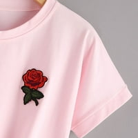 Ljetna bluza Žene Halter Appliques Rose kratki rukav Ležerne prilikom majica prsluk bluza Ladies Top