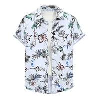 Pamučne polo majice za muškarce Rayon majica Majice Summer Hawaii Majica Floral Print Top košulja Kratki