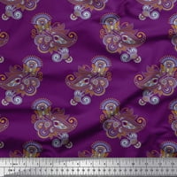 Soimoi Japan Crepe Satin Tkanina umjetnička umjetnost Paisley Decor tkanina tiskano dvorište široko