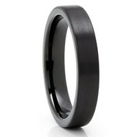 Crni volfram prsten, zaručni prsten, volfram karbidni prsten, jedinstveni vjenčani prsten, crni prsten