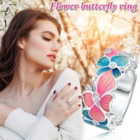 Sundrward dame modni kreativni prsten za životinje cveća