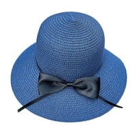 Širok šešir Ženski luk slamki šešir Ljeto Big Wim-a sunčani šešir na otvorenom za sunčanje Sunčana šešir