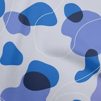 Onuone svilena tabby plava tkanina apstraktna organska oblika haljina materijala materijala za štampanje