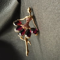 Kristalni broš pin, baletski oblik, božićna ideja poklona, ​​nakit za odjeću