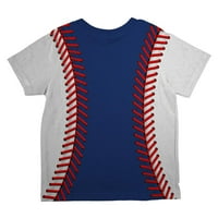Bejzbol liga plava i bijela širom majice mališa