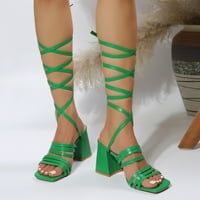 NestRelne za odrasle žene sandale transparentne sandale za žene potpetice dame modne čvrste boje kože