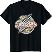 Jhpkjretro groovy hippies učiteljica nazad u školu Funny poklon majica