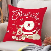 Božićni jastuk navlake crveno bacanje jastučnice Božićni ukrasi snježne pahulje seoske kuće breskve