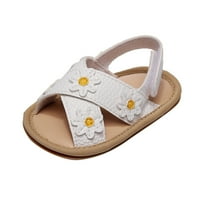 Djevojke otvorene cipele sa cvijećem prve šetače cipele Summer Toddler cvjetni ravni sandale smanjuje