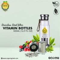 Organske grčke vitaminske boce. Vodonik Voda alkalne vode + filter u dizajnu 500ml