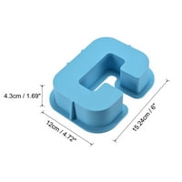 Uxcell Silikonsko resono pismo kalup 3D abeceda Kalup za pismo za epoksidnu smolu umjetnost, DIY zanata