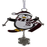 Sjeverni pol pingvin cink ornament - budite veseli