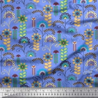Siamoi Crepe svilena tkanina od lišća i cvjetna isječka umjetnička ispisa šiva široko šivanje tkanine