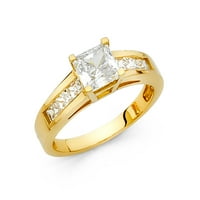 Jewels 14k žuti zlatni kubični cirkonijski CZ zaručničke prstene veličine 11