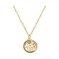 Vintage ogrlice lanci za ženska mačja day poklon ogrlica od bakrenog zlata za mikro inset cirkon ljubavni