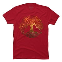 Golden Tree Muške kardinal crveni grafički tee - Dizajn od strane ljudi XL