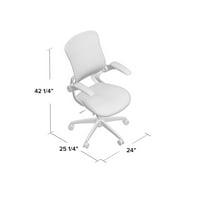 Balogh ergonomska mrežasta stolica za mestu, maksimalna visina sjedala - pod do sjedala: 22 '', fleksibilna