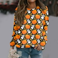 Strugten ženska casual moda Halloween Print dugih rukava O-izrez TOP bluza