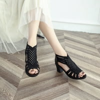 Sandale za žene za žene sandale za žene za žene rezovene petele Peep klinovi visoke žene modne cipele