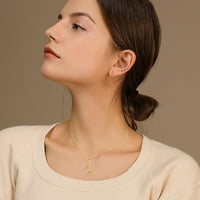 Yinguo Početna ogrlica u sterlings srebrni privjesak abeceda Ogrlica za žene Početne ogrlice ogrlice