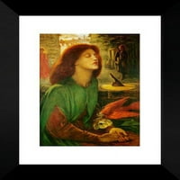 Blažena Beatrice uramljena umjetnička print Rossetti, Dante Gabriel