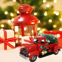 Mini automobil izvlači božićno stablo ukras za ukrašavanje gvožđa Crveni kamioni ukrasi