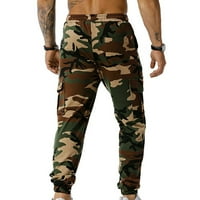 Labakihah Duksevi za muškarce muške casuflage jogging elastični dukseri u sredini struka sa džepom vojske