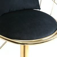 Bar stolica, čisti pozlaćeni, jedinstveni dizajn, rotacija stupnjeva, podesiva visina, pogodna za trpezariju