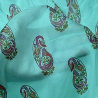 Onuone svilena tabby aqua plava tkanina paroskop blok DIY odjeća prekrivajući tkaninu ispis tkanine